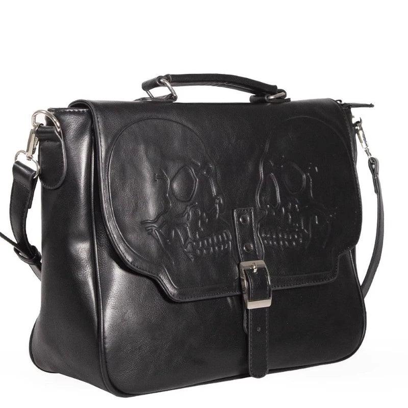 High-Capacity Vintage Gothic Skull Shoulder Bag 2024 Women Punk Fashion Handbags Streetwear Grunge Crossbody Bags Y2k Aesthetic - Lizard Vigilante