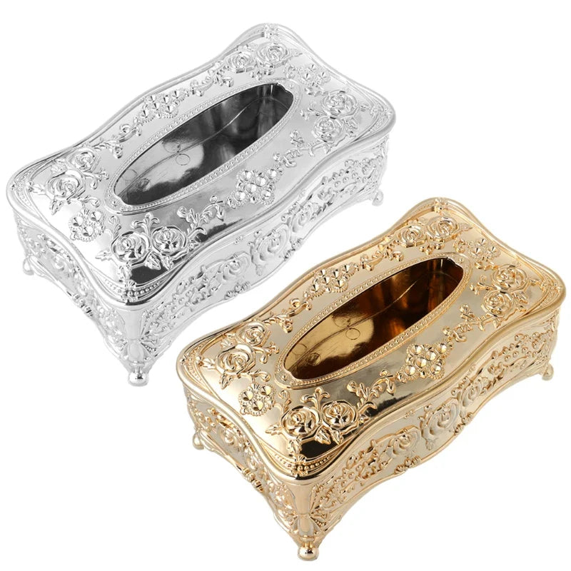 Luxury Continental Acrylic Tissue Box Kitchen Tissue Storage Box Handkerchief Toilet Tissue Holder Home Storage Supplies