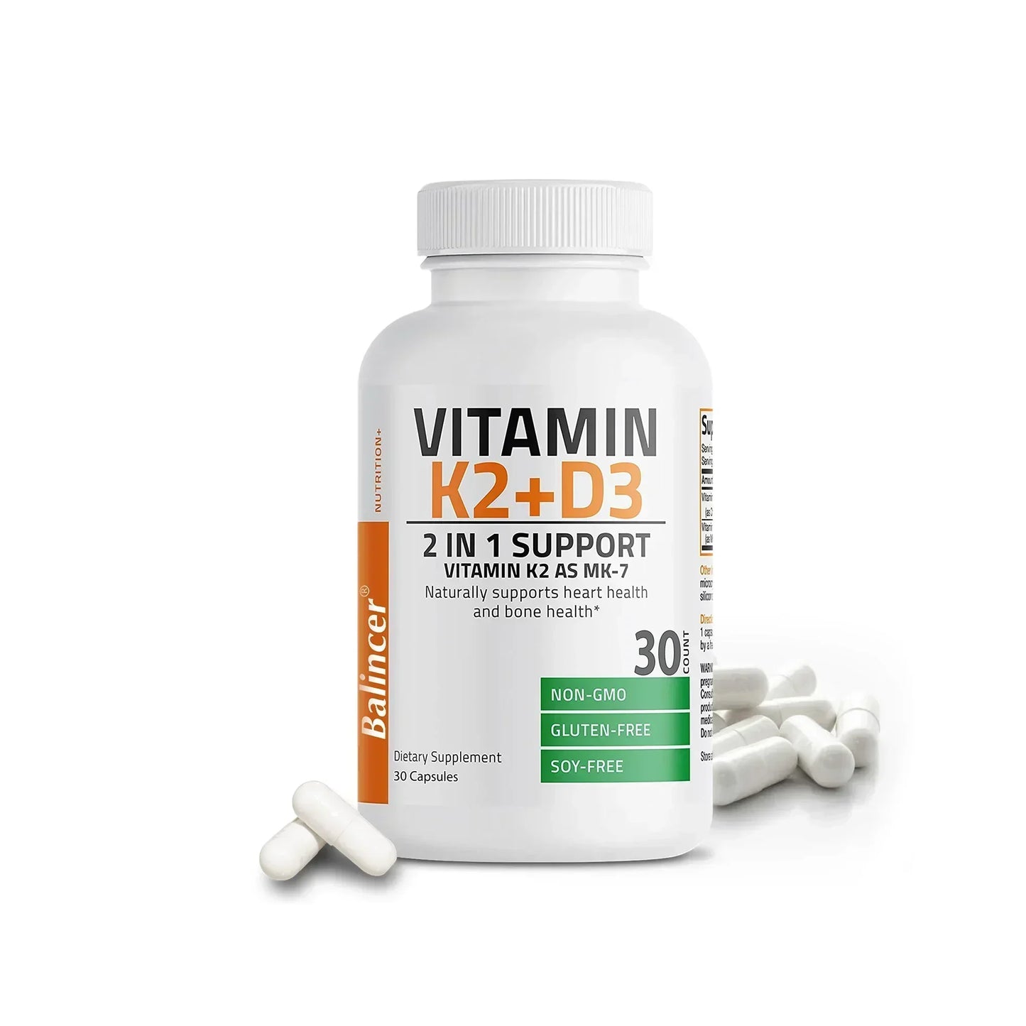 Vitamin D3 + K2(MK7) Supplement - Bone, Joint, Heart, Immune, Teeth and Skin Health Support - Non-GMO Supplement
