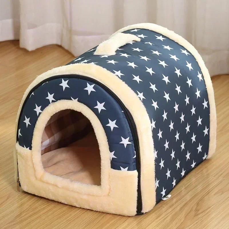 Winter Pet Cat Bed Foldable Dog House Dog Villa Sleep Kennel Removable Nest Warm Enclosed Cave Sofa Big Dog Kennel Pet Supplies - Premium pet bed from Lizard Vigilante - Just $19.99! Shop now at Lizard Vigilante