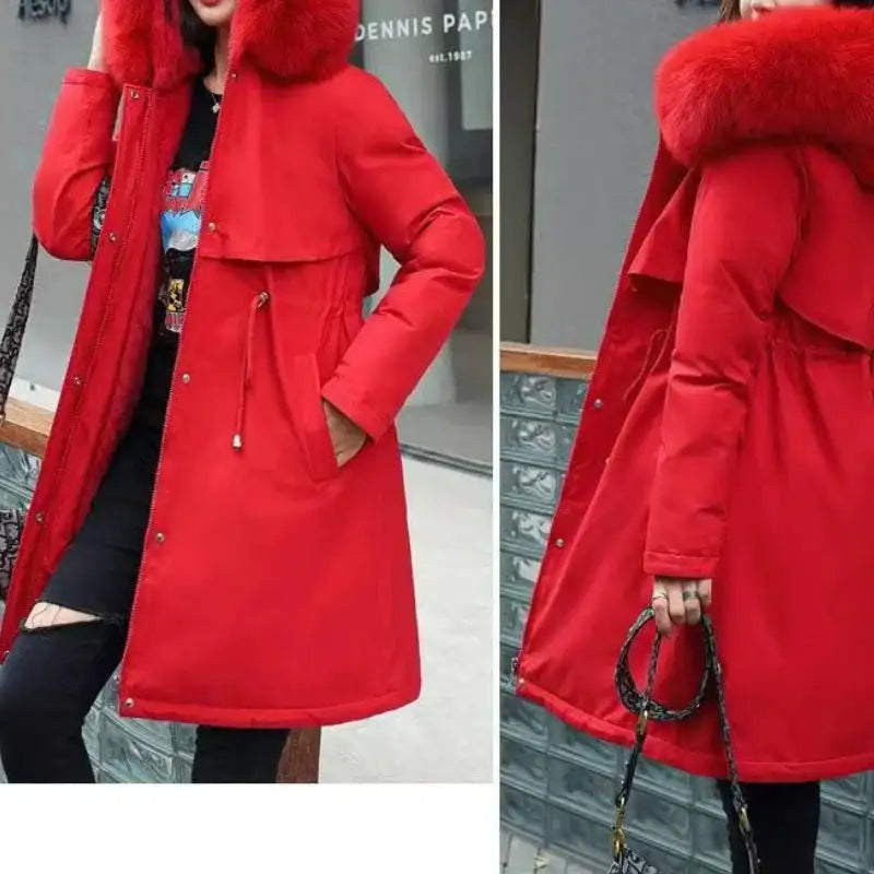 New In Coats & Jackets Women's Winter Padded Jacket Loose Casual Outerwears Fleece Hodded Windbreaker Elegant Office Lady's Coat