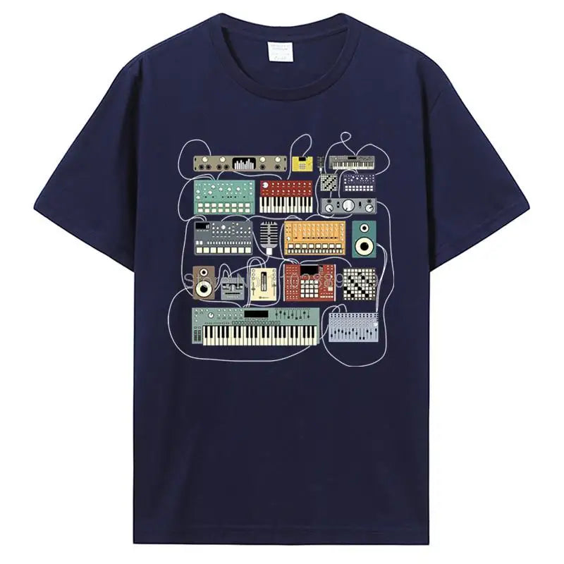 Electronic Musician Synthesizer And Drum Machine Dj Fire Sale T Shirt Men Women Cotton Streetwear - Lizard Vigilante