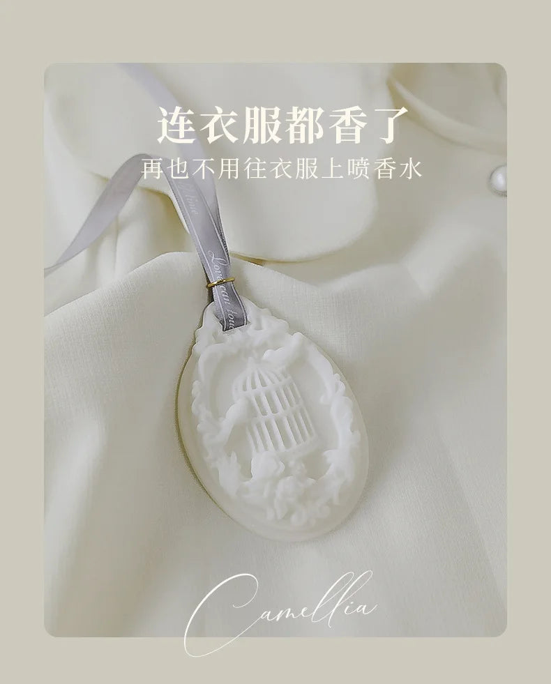 Birdcage Aromatherapy Candle Wax Tablets Wardrobe Deodorant Car Pendant Solid Balm Aromatic Air Freshener Long Lasting Fragrance