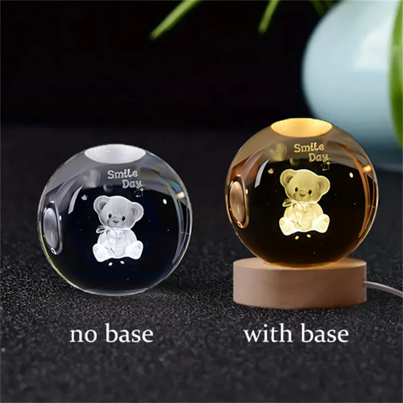 3D Crystal Planet Night Light – Laser Engraved Solar System Globe, 6cm Astronomy Crystal Ball for Home Decor & Unique Birthday Gift - Premium night light from Lizard Vigilante - Just $19.99! Shop now at Lizard Vigilante