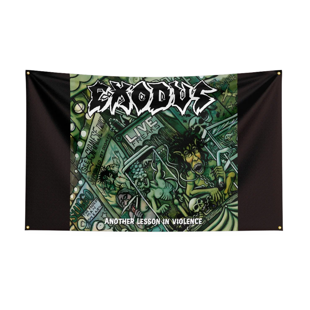 3x5 Ft Exodus Thrash Metal Rock Band Flag – Polyester Digital Printing Banner for Bedroom Wall Art & Outdoor Tapestry Decoration - Premium flag from Lizard Vigilante - Just $17.99! Shop now at Lizard Vigilante