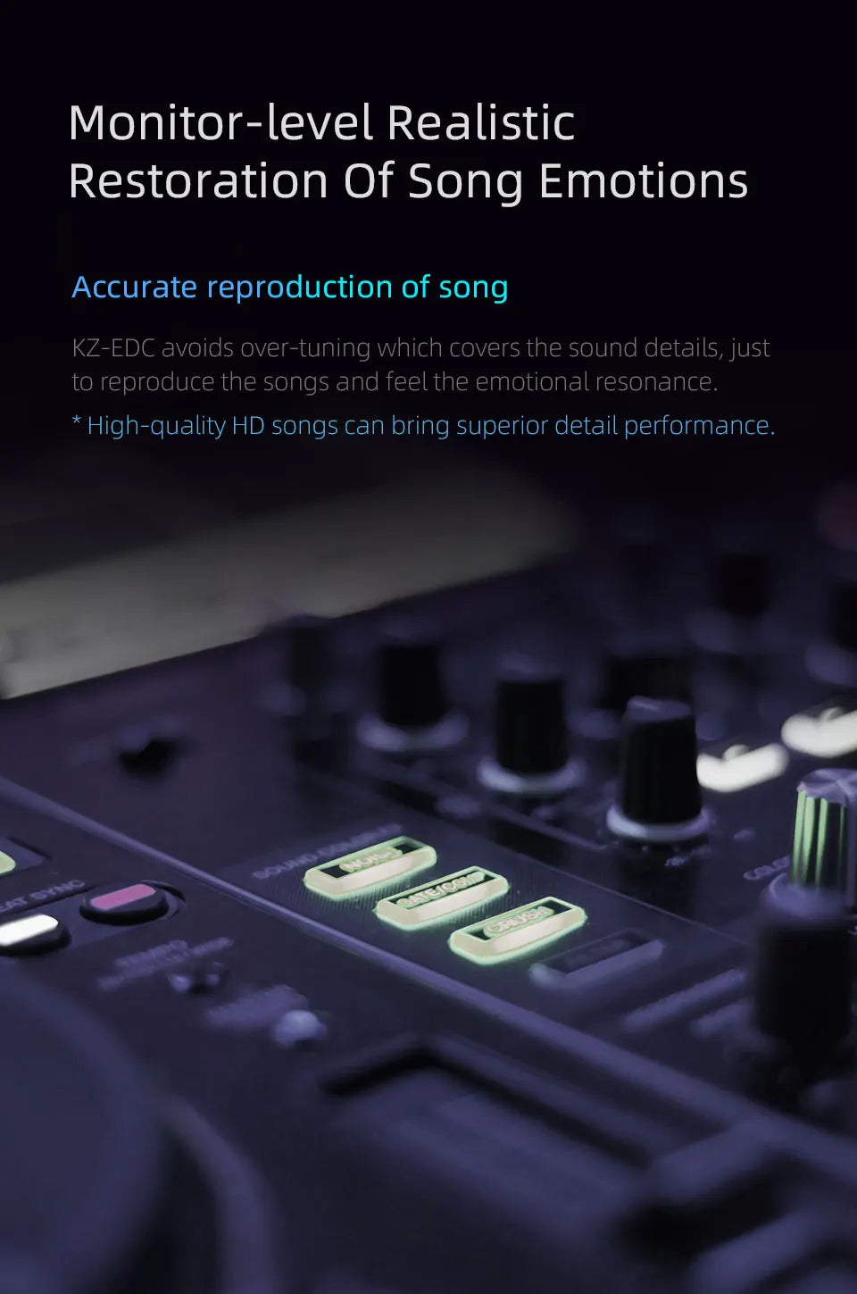 KZ EDC HiFi Earphones with Microphone Noise Cancelling In-ear Wired Headphones Sports Music Gaming Monitor Earbuds Headset