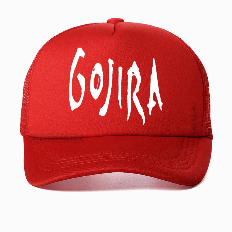 Gojira Baseball Cap Metal Rock Hat Summer Cotton Mesh Trucker Caps Gojira Band Hats French Heavy Metal Band Skull Cap - Lizard Vigilante