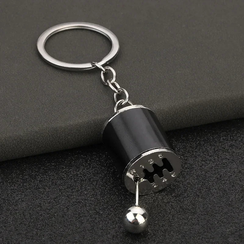 Personalized Keychain Creative Metal Mini Car Parts Manual Transmission Auto Keyring Accessories Key Ring Chain Men Lover Gift