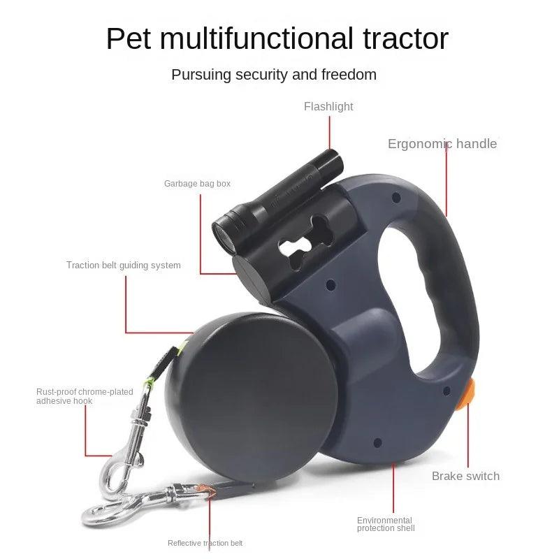 Double dog Leash Light retractable roulette double end leash Portable rotating pet leash for 2 dogs walking pet supplies - Premium dog leash from Lizard Vigilante - Just $36.99! Shop now at Lizard Vigilante