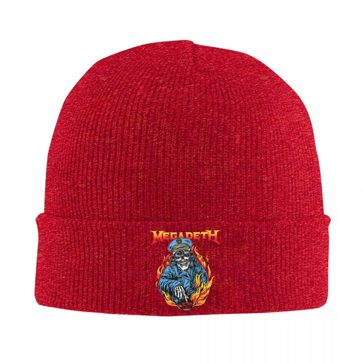 Megadeth Knitted Beanie – Warm Skullies & Hip-Hop Winter Hat for Metal Fans - Premium beanie from Lizard Vigilante - Just $21.88! Shop now at Lizard Vigilante