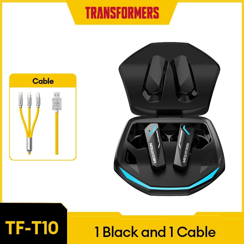 TRANSFORMERS TF-T10 Bluetooth 5.4 Earphones - Bulk Wholesale Wireless Low Latency Gaming Earbuds with Mic - Premium earphones from Lizard Vigilante - Just $20.99! Shop now at Lizard Vigilante