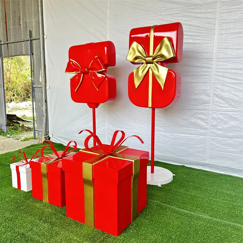 Outdoor Christmas Tree Decoration Life Size Christmas Statue For Sale