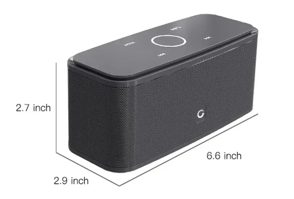 DOSS Bluetooth Speaker SoundBox, Touch Control Sound Box, 12W HD Sound, IPX5 Waterproof, Built-in Mic Hand Free Portable Speaker