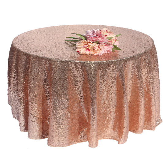 Glitter Sequin Round Tablecloth Party Table Cloth Cover for Events Wedding Party Christmas Decoration Rose Gold Silver 60-330cm - Premium tablecloth from Lizard Vigilante - Just $7.99! Shop now at Lizard Vigilante