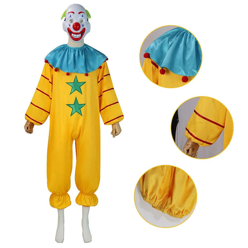 Funny Clown Cosplay Costume for Women & Men | Circus Clown Outfit with Mask & Gloves | Halloween Party & Stage Performance Jumpsuit - Premium costume from Lizard Vigilante - Just $42.99! Shop now at Lizard Vigilante