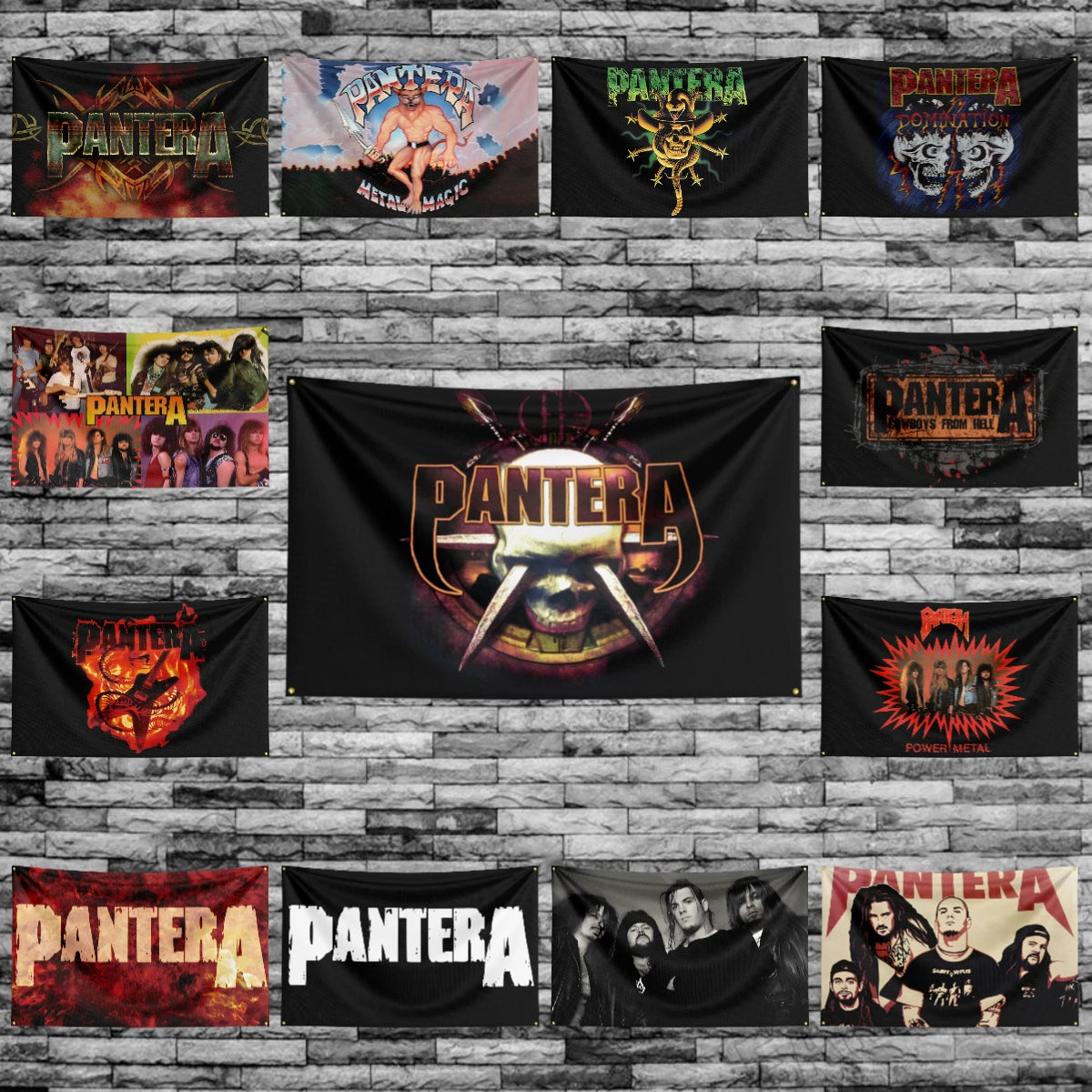 Pantera Band Flag – Heavy Metal Rock Polyester Banner for Bedroom & Outdoor Wall Art - Premium flag from Lizard Vigilante - Just $17.99! Shop now at Lizard Vigilante