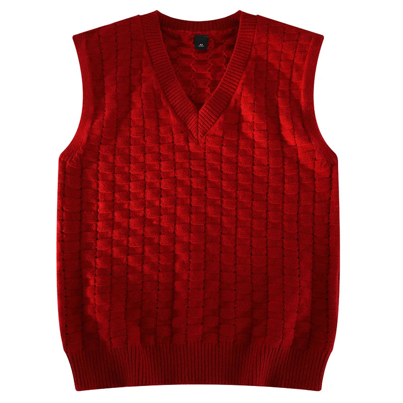 “GRUNGEWEAVE 666” Vintage Knit Vest – Jacquard Check Pattern Sleeveless V-Neck Armor for Off-Stage Legends & Louder Lives - Premium vest from dsers - Just $47.99! Shop now at Lizard Vigilante