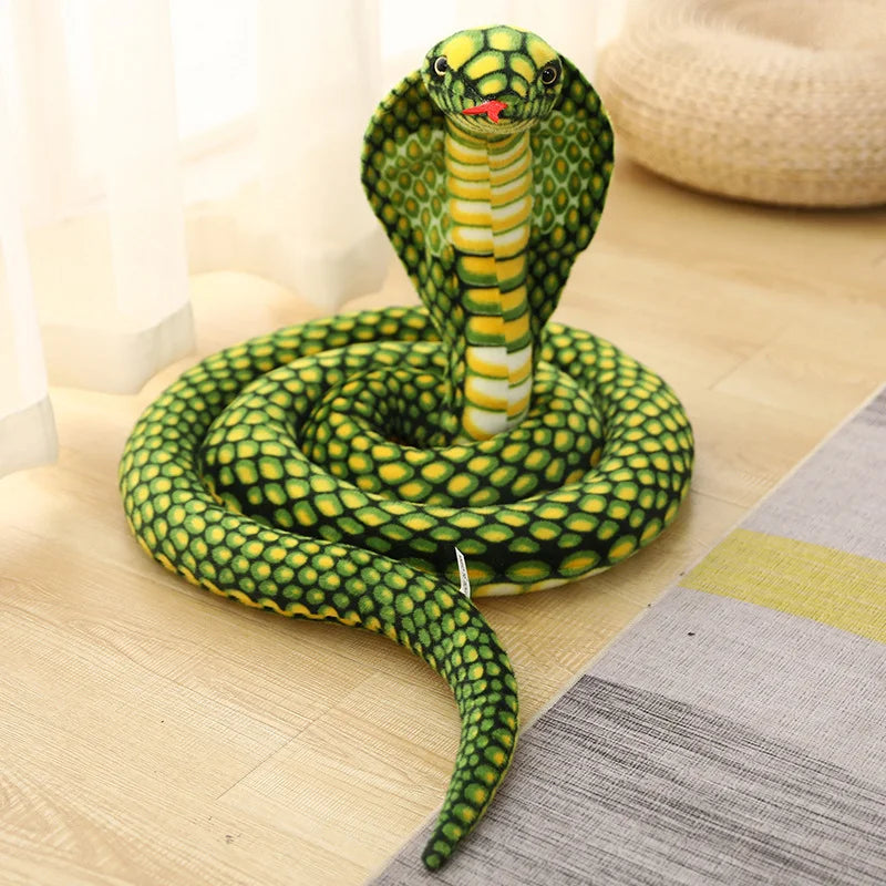 Colorful Simulated Cobra Plush Toy – Funny Stuffed Snake Plushies for Home Decor & Gifts (80/170/240cm) - Premium toy from Lizard Vigilante - Just $19.99! Shop now at Lizard Vigilante