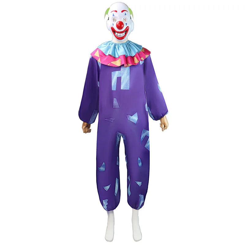 Funny Clown Cosplay Costume for Women & Men | Circus Clown Outfit with Mask & Gloves | Halloween Party & Stage Performance Jumpsuit - Premium costume from Lizard Vigilante - Just $42.99! Shop now at Lizard Vigilante