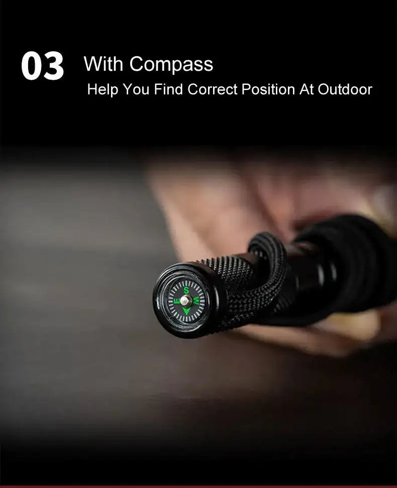 10-IN-1 Multi Function Portable Self Defense Pen Outdoor Survival Tool Fishing Whistle/Compass/Wrench/Screwdriver/Window Breaker