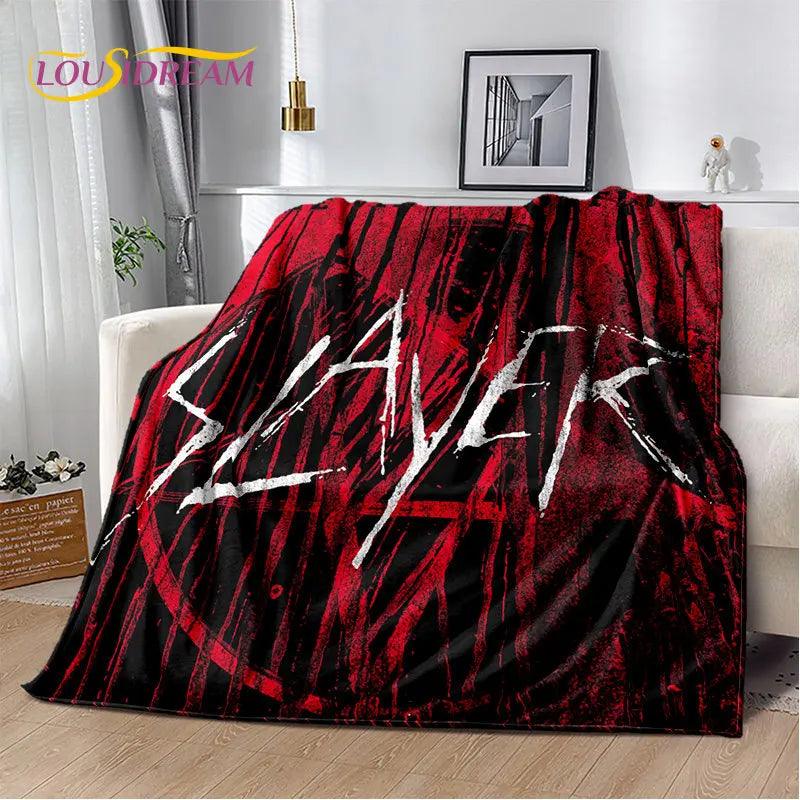 Slayer Heavy Metal Band Soft Plush Blanket,Flannel Blanket Throw Blanket for Living Room Bedroom Bed Sofa Picnic Cover Warm Kids - Lizard Vigilante