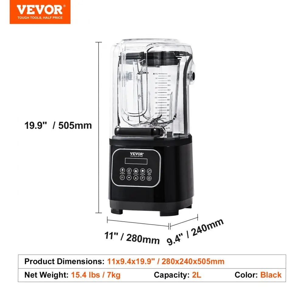 VEVOR Commercial-Grade 9-Speed Blender | Stainless Steel 2200W for Smoothies, Shakes, Purées & Ice Crushing - Premium blender from Lizard Vigilante - Just $199.88! Shop now at Lizard Vigilante