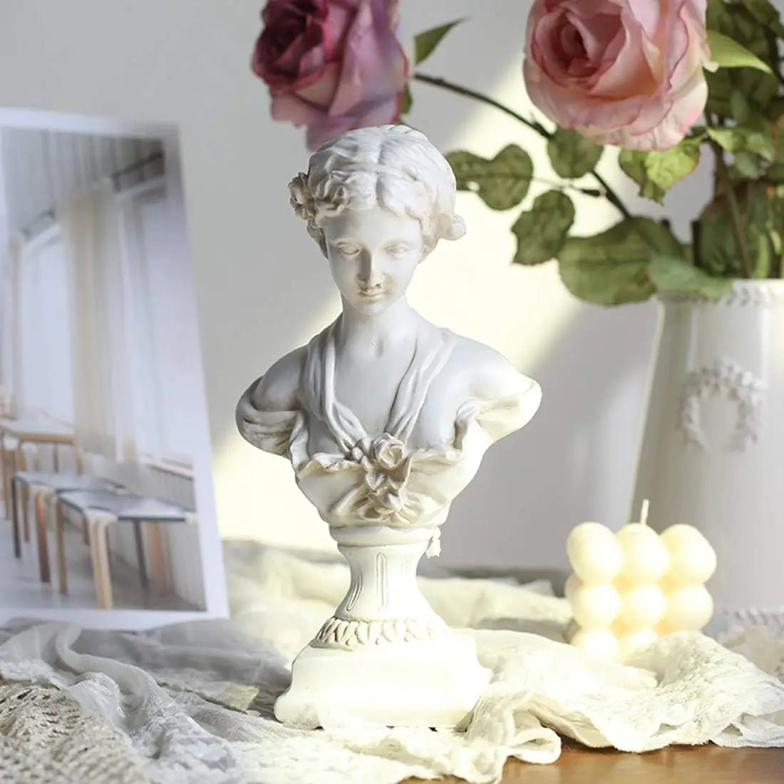 Goddess Bust Statue Classical De Milo Tabletop Decor Gift Greek Roman Mythology Art Replica Resin Venus Sculpture Home Office