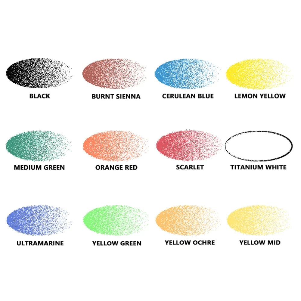 SAGUDIO 12-Color Airbrush Acrylic Paint Set 30ml Bottles Water-Based Waterproof Quick-Dry for Models, Shoes, Wood, Fabric, Leather - Premium paint from dsers - Just $83.38! Shop now at Lizard Vigilante