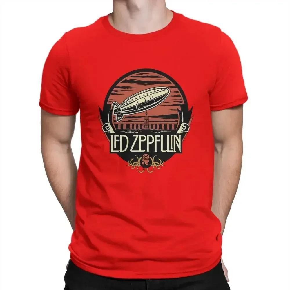 Zeppelin Band Short Sleeve Oversize Printed Timeless Echo Unique High Quality Men's Clothes Fashion Round Neck - Premium  from Lizard Vigilante - Just $23.99! Shop now at Lizard Vigilante