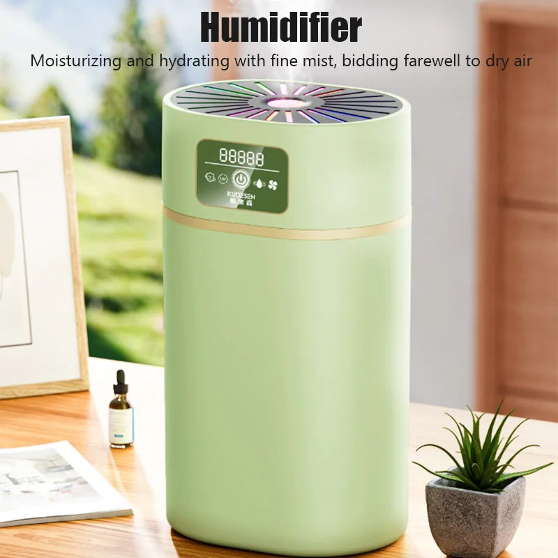 1100ml Household Mute Humidifier Bedroom Large Capacity Aromatherapy Air Diffuser with 7Colours Ambient Light Air Humidification