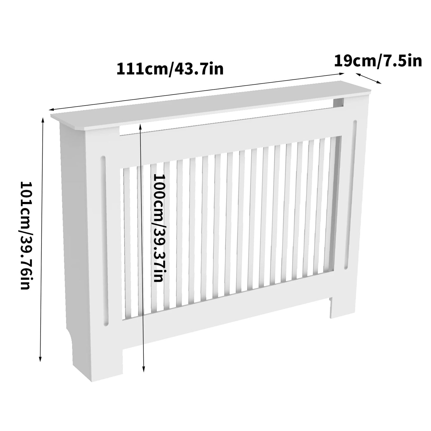 Super Tall 100CM Radiator Cover Strong Grill Shelf Cabinet MDF Cupboard Modern Vertical/Horizontal Style - Premium Radiator cover from Lizard Vigilante - Just $110.99! Shop now at Lizard Vigilante