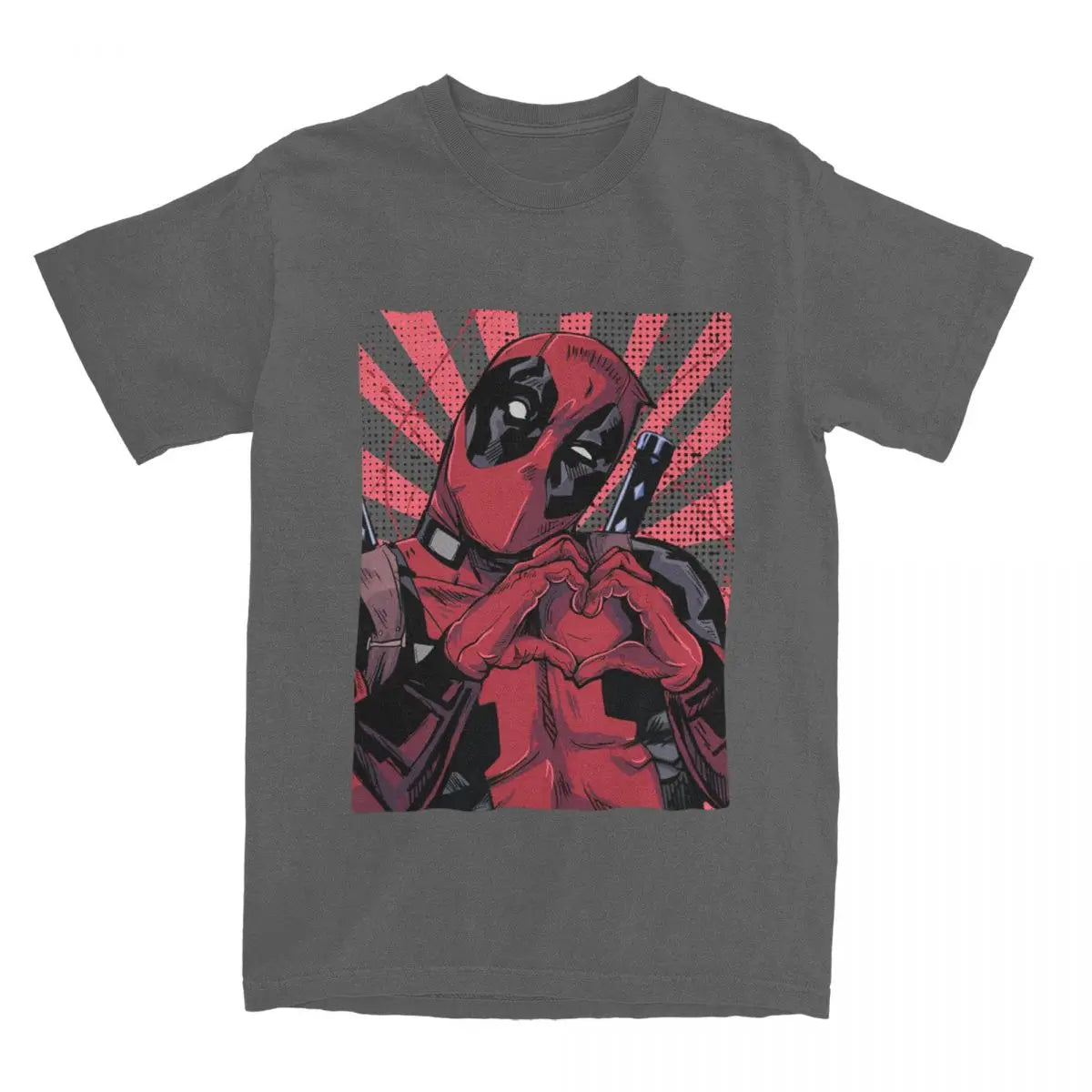 Deadpool Hand Heart TShirt for Men Women Cotton Comic Book Fashion Unisex Tee ONeck Short Sleeve T Shirt summer casual Clothes cool tee - Premium t-shirt from Lizard Vigilante - Just $24.39! Shop now at Lizard Vigilante