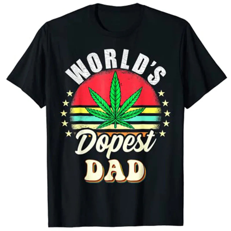 Vintage Worlds Dopest Dad Weed Cannabis Father Day T-Shirt Graphic Tee Tops Smoking Lover Apparel Gifts - Premium T-Shirt from dsers - Just $23.88! Shop now at Lizard Vigilante