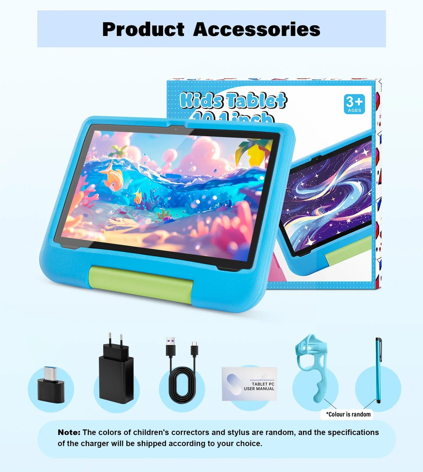 ANRY 10.1 Inch Tablets Android 15 8GB(4+4 Expand) RAM 64GB ROM HD Display IPS Dual Camera 5G WIFI 6 Tablet PC Children's Gift