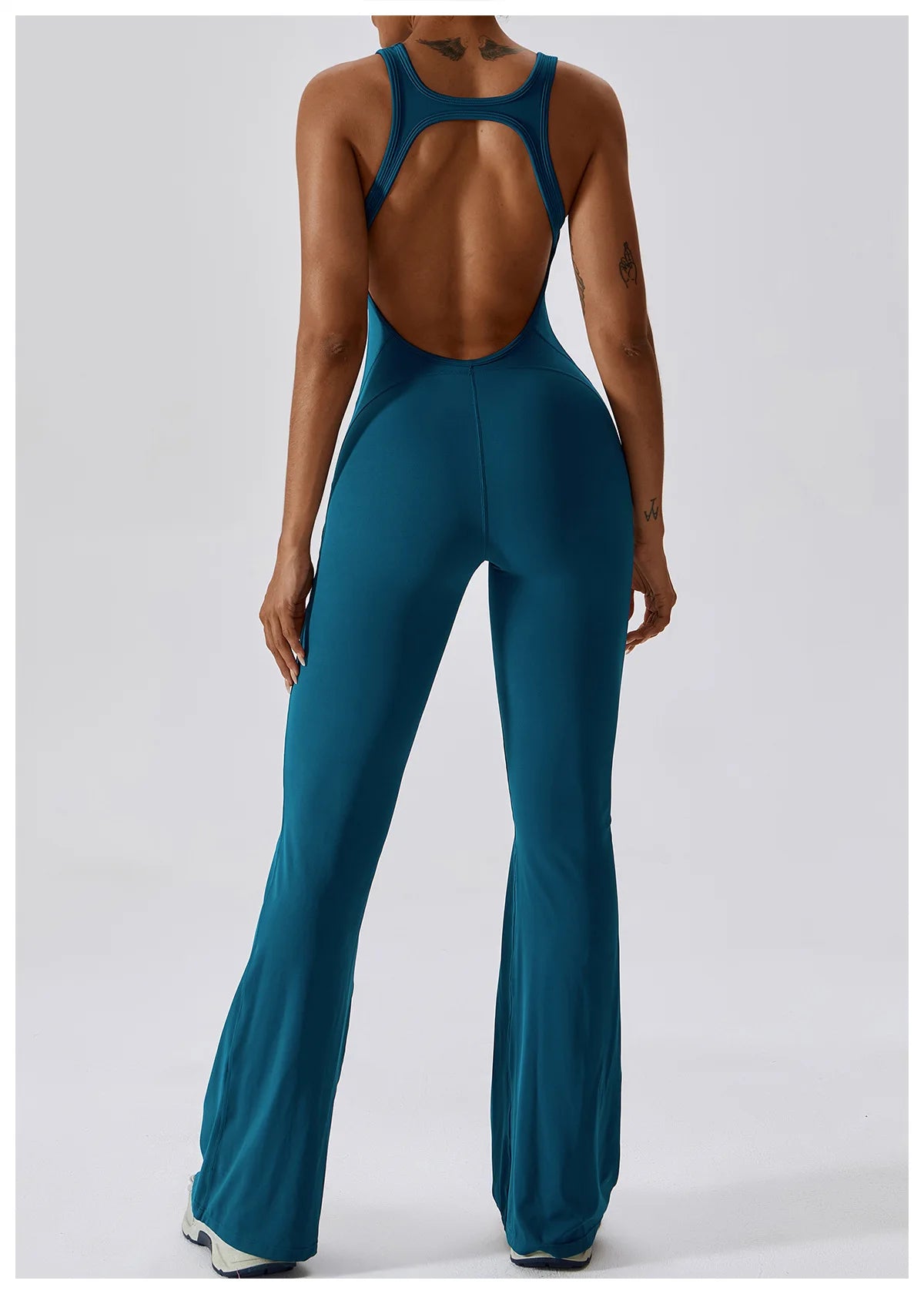 Sexy Back V Jumpsuit Gym Set Women Training Yoga Suit Sportswear Women Sports Jumpsuit Fitness Rompers Stretch Workout Bodysuits - Premium  from Lizard Vigilante - Just $36.99! Shop now at Lizard Vigilante