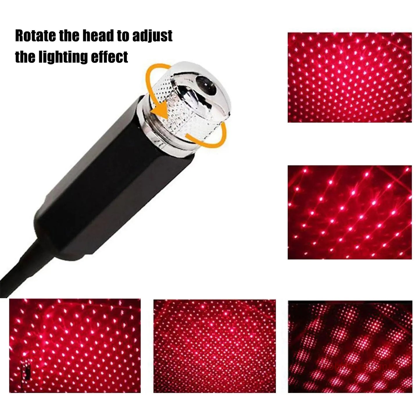 Mini LED Starry Sky Galaxy Projector USB Car Roof Night Light Adjustable Atmosphere Lamp