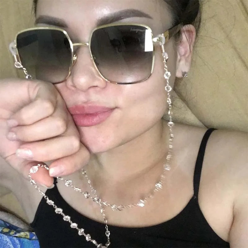 Zircon Crystal Beaded Eyeglass & Mask Chain: The Ultimate Accessory for Women