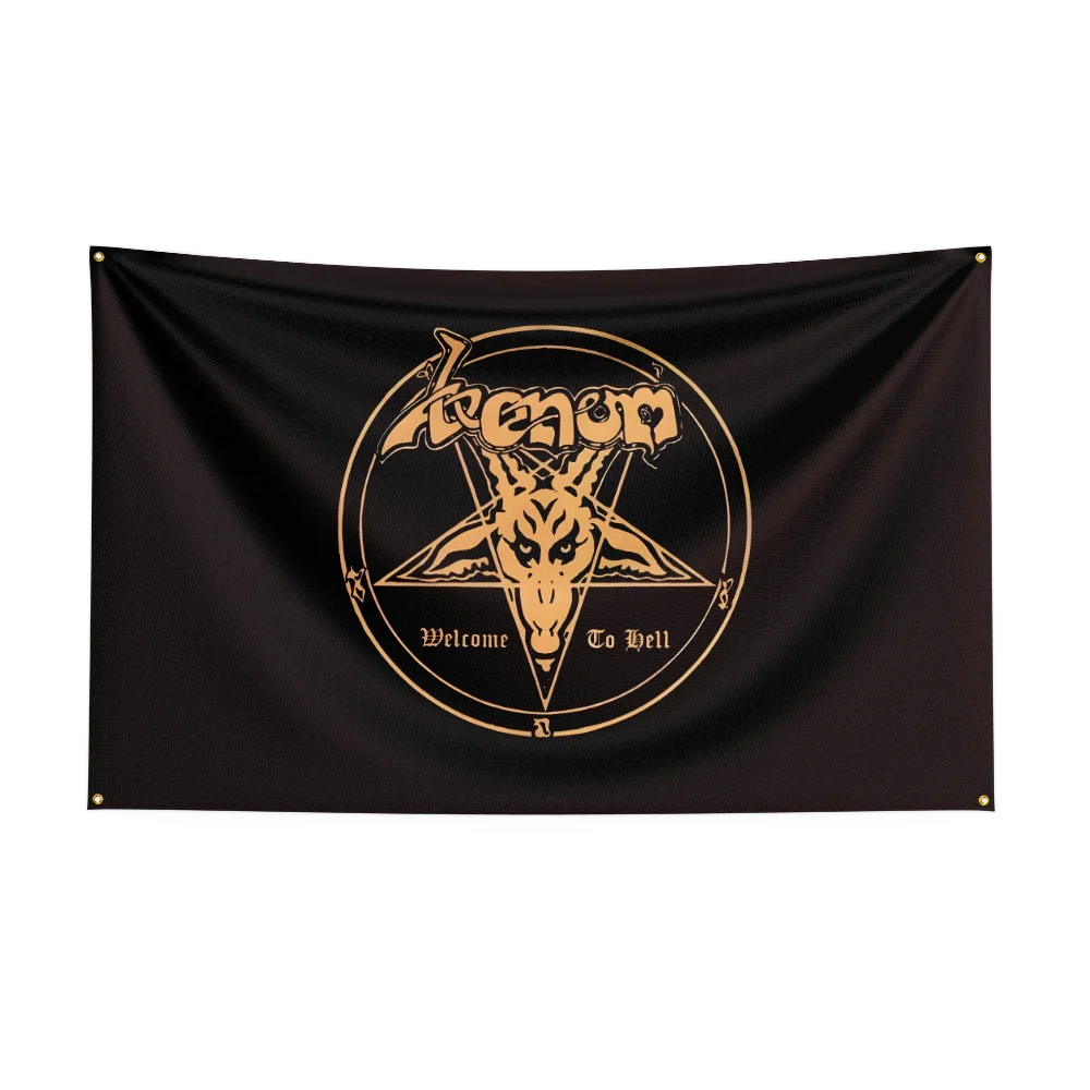 Heavy Rock Band Venom Flag – 3x5Ft Polyester Digital Printed Banner for Bedroom Wall Art & Outdoor Decoration - Premium banner from Lizard Vigilante - Just $15.99! Shop now at Lizard Vigilante