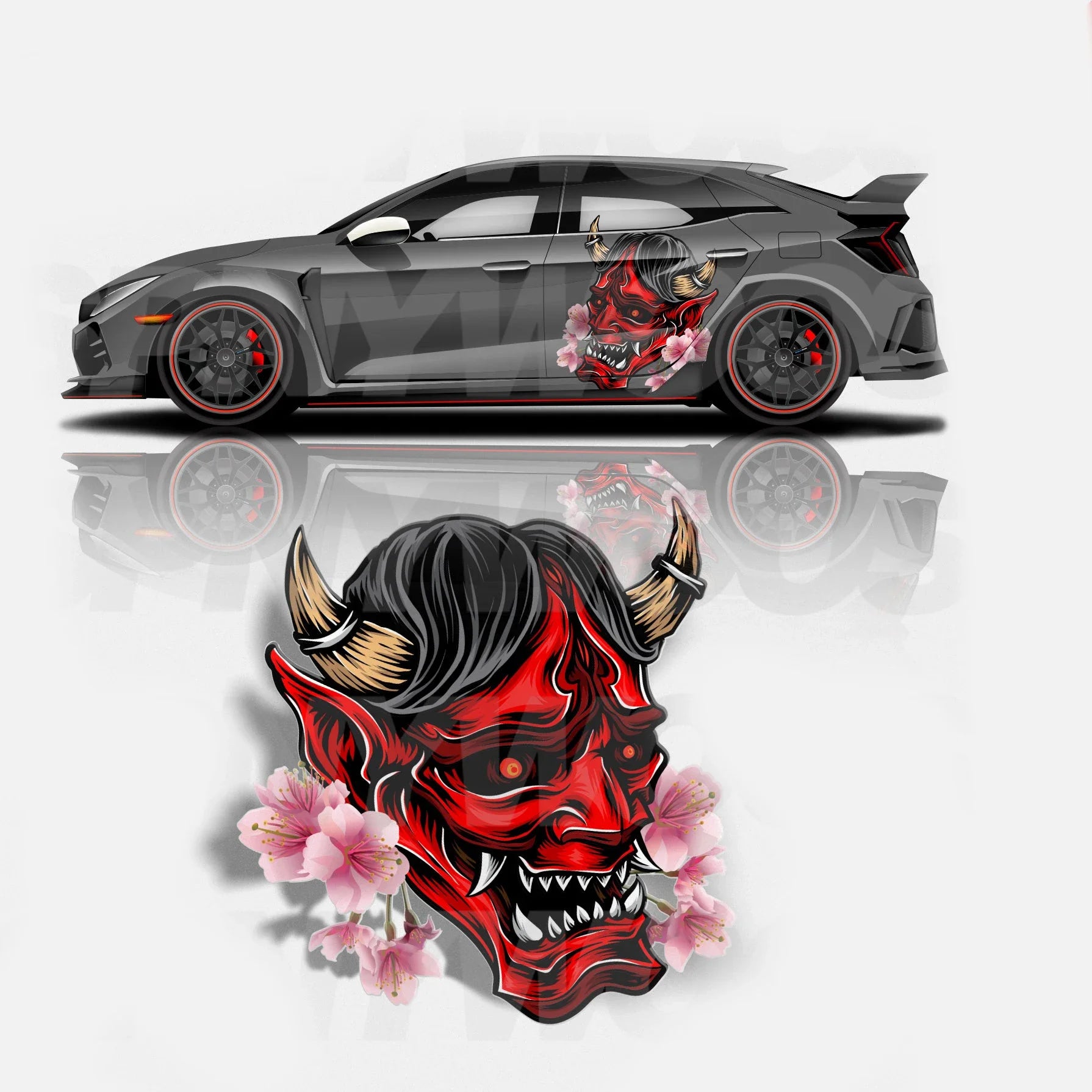 Lizard Vigilante Samurai Ghost Car Stickers – Japanese Anime Inspired PVC Decals for Car Decoration & Street Style - Premium stickers from dsers - Just $16.66! Shop now at Lizard Vigilante