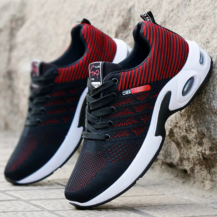 2024 Men’s Breathable Lace-Up Running Shoes – Korean Trendy Light Casual Sports Sneakers - Premium shoes from Lizard Vigilante - Just $32.88! Shop now at Lizard Vigilante