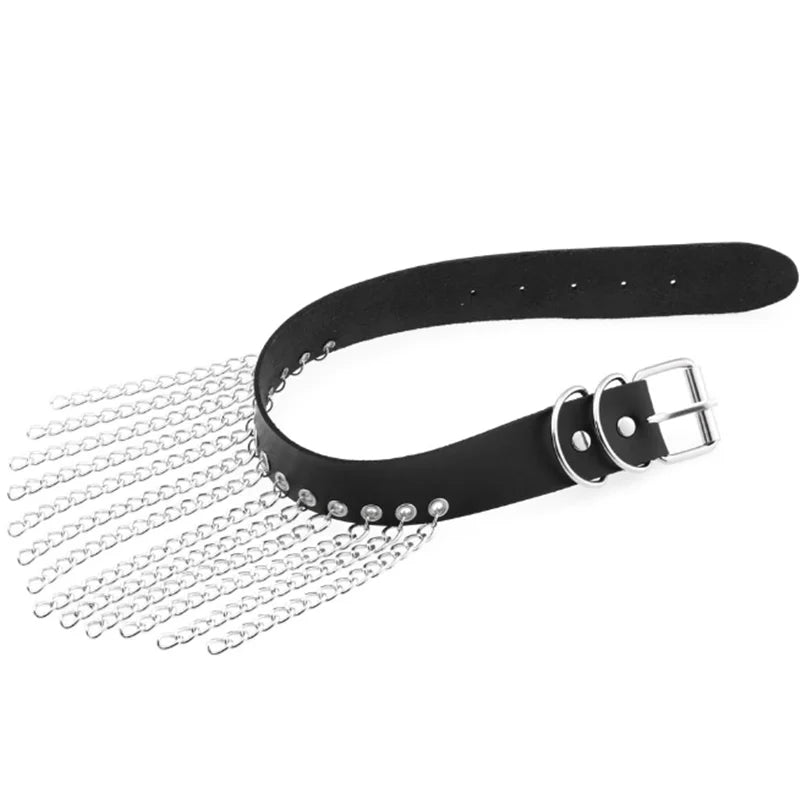 Harajuku Punk Rock Goth Choker - PU Leather Rivet Heart Cross Spike Necklace for Women, Hip Hop Bondage Jewelry - Premium choker from Lizard Vigilante - Just $23.88! Shop now at Lizard Vigilante