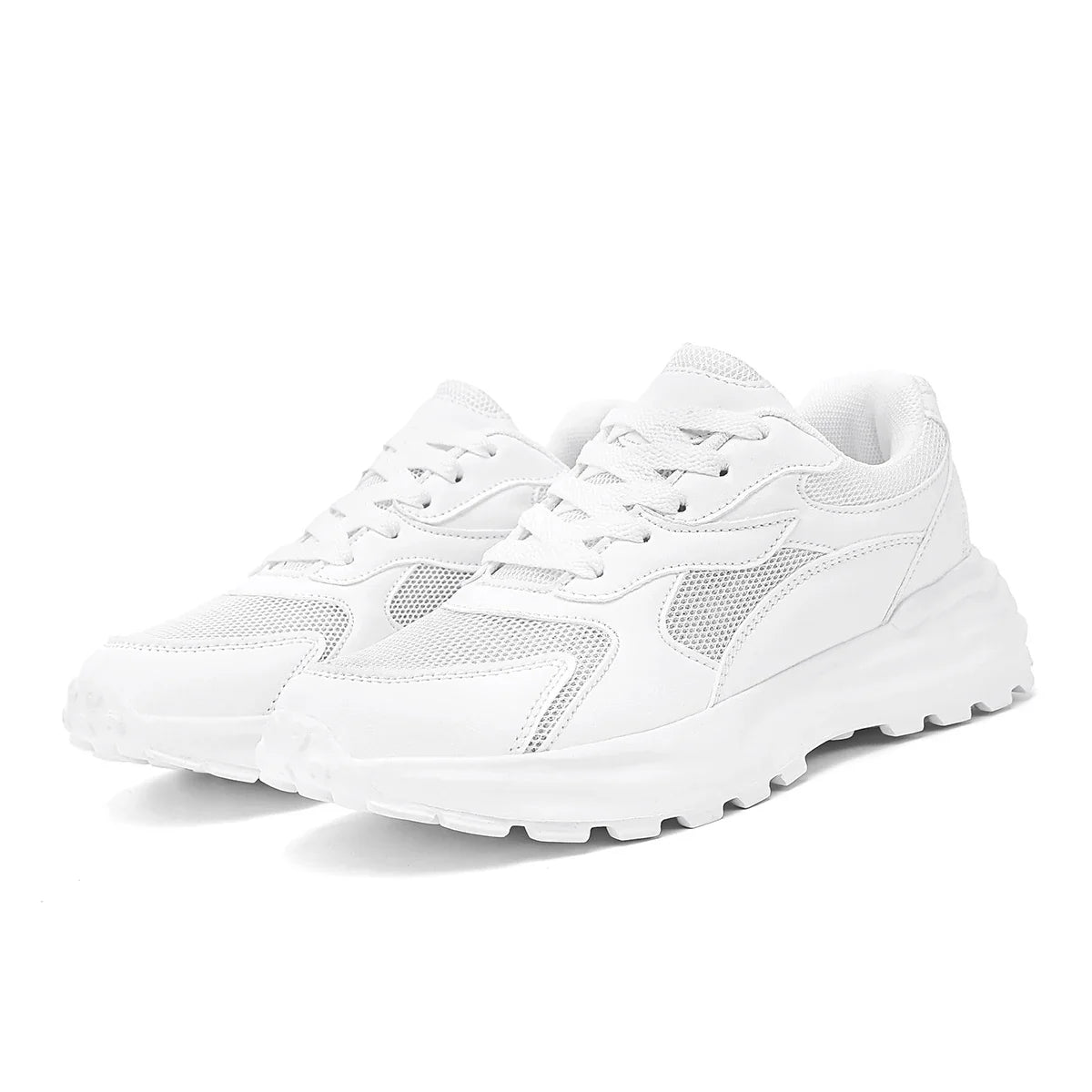 Summer 2025 New Shoes for Women: Ins Trendy Thick Soled Height Increasing White Shoes, Casual Breathable Women's Sports Shoes