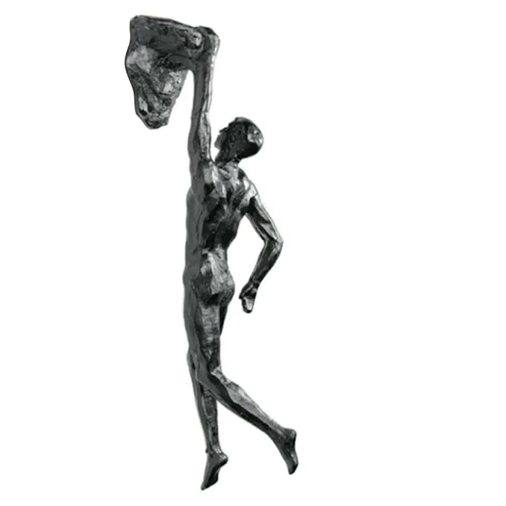 2024 Christmas Modern Simplicity Athlete Resin Sculpture Creative Climbing Man Wall Sculptures Hand-Finished For Wall Art Statue