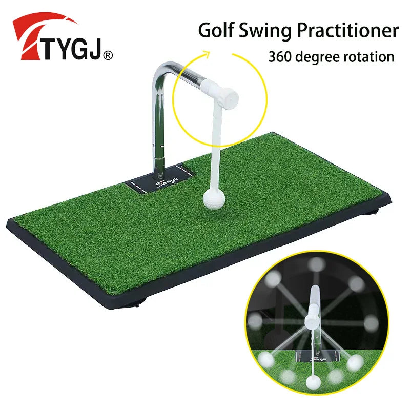 TTYGJ Golf Practic Swing Hitting Mat Exerciser Trainer 360 Degree Rotation Outdoor / Indoor Suitable For Beginners Training Aids - Premium Sports from Lizard Vigilante - Just $53.99! Shop now at Lizard Vigilante