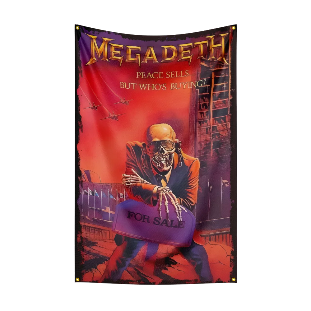 Megadeth Band Flag – Heavy Metal Rock Polyester Banner for Bedroom & Outdoor Wall Art - Premium flag from Lizard Vigilante - Just $17.99! Shop now at Lizard Vigilante