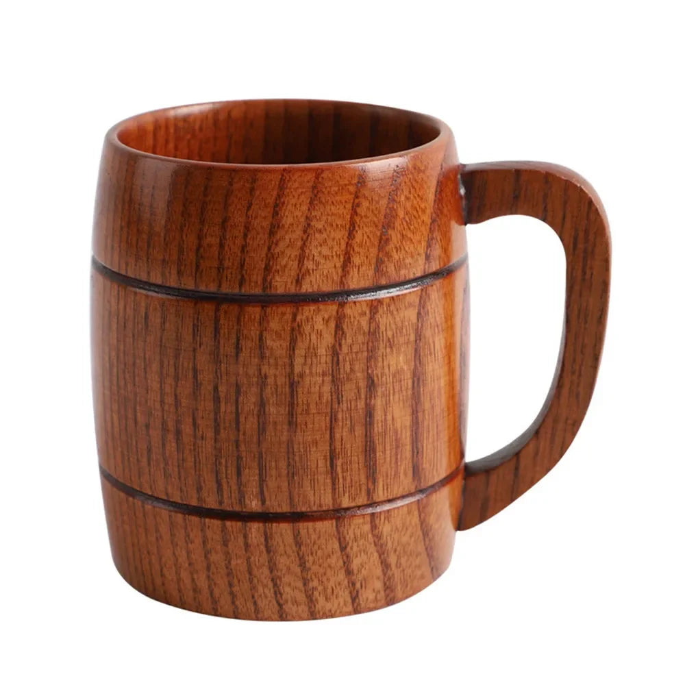 Epic Viking Wooden Beer Mug Tankard - Rustic Barrel Stein for Men & Women - Perfect for Beer, Coffee, Milk, or Tea - Drink Like a Legend! - Premium mug from Lizard Vigilante - Just $17.88! Shop now at Lizard Vigilante