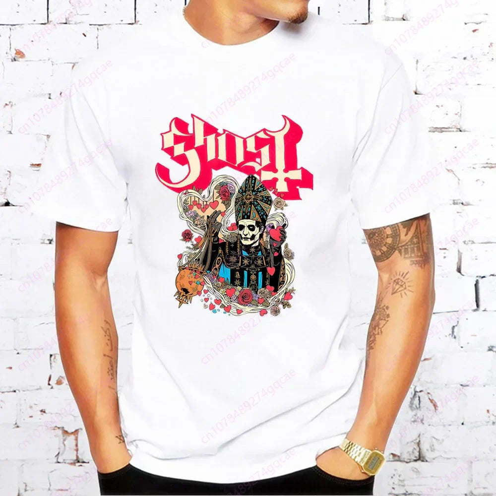 “ECHOES OF THE DAMNED” – GHOST Band Heavy Metal Tee for Men | Summer Fashion T-Shirt for the Loud, the Lost & the Legends - Premium t-shirts from dsers - Just $20.99! Shop now at Lizard Vigilante