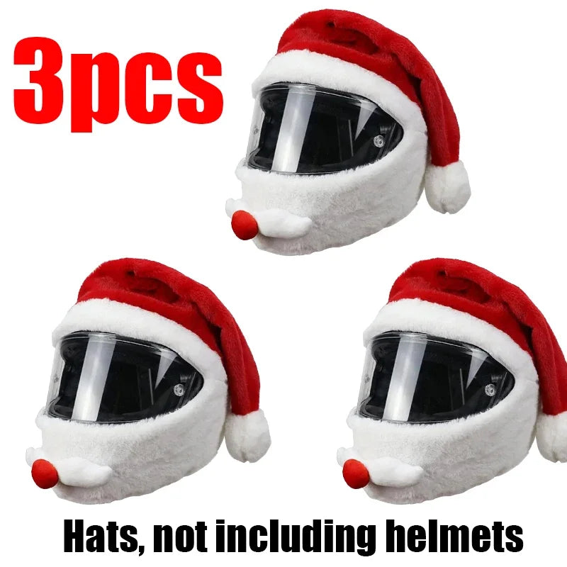 Santa Claus Christmas Motorcycle Helmet Cover | Festive Plush Helmet Decoration - Premium helmet cover from Lizard Vigilante - Just $20.99! Shop now at Lizard Vigilante