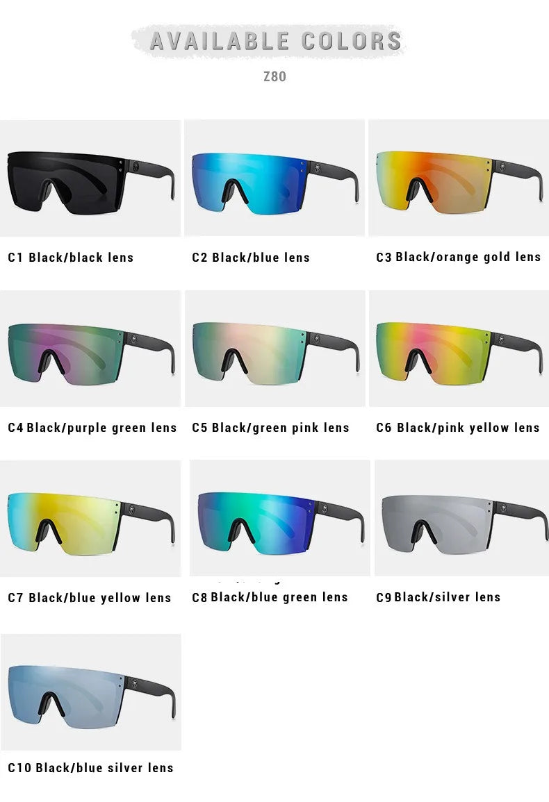 Heat Wave Square Polarized Sports Sunglasses UV400 for Men and Women