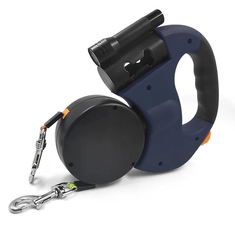 Double dog Leash Light retractable roulette double end leash Portable rotating pet leash for 2 dogs walking pet supplies - Premium dog leash from Lizard Vigilante - Just $36.99! Shop now at Lizard Vigilante